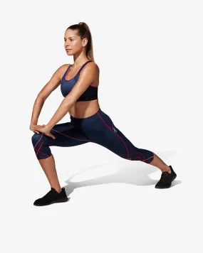 Stabilyx Joint Support 3/4 Compression Tight: Women's True Navy/Hot Coral
