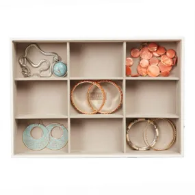 Stackers Supersize 9 Compartment Deep Jewellery Tray White