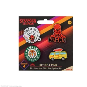 Stranger Things Season 4 Pin Badge 4-Pack