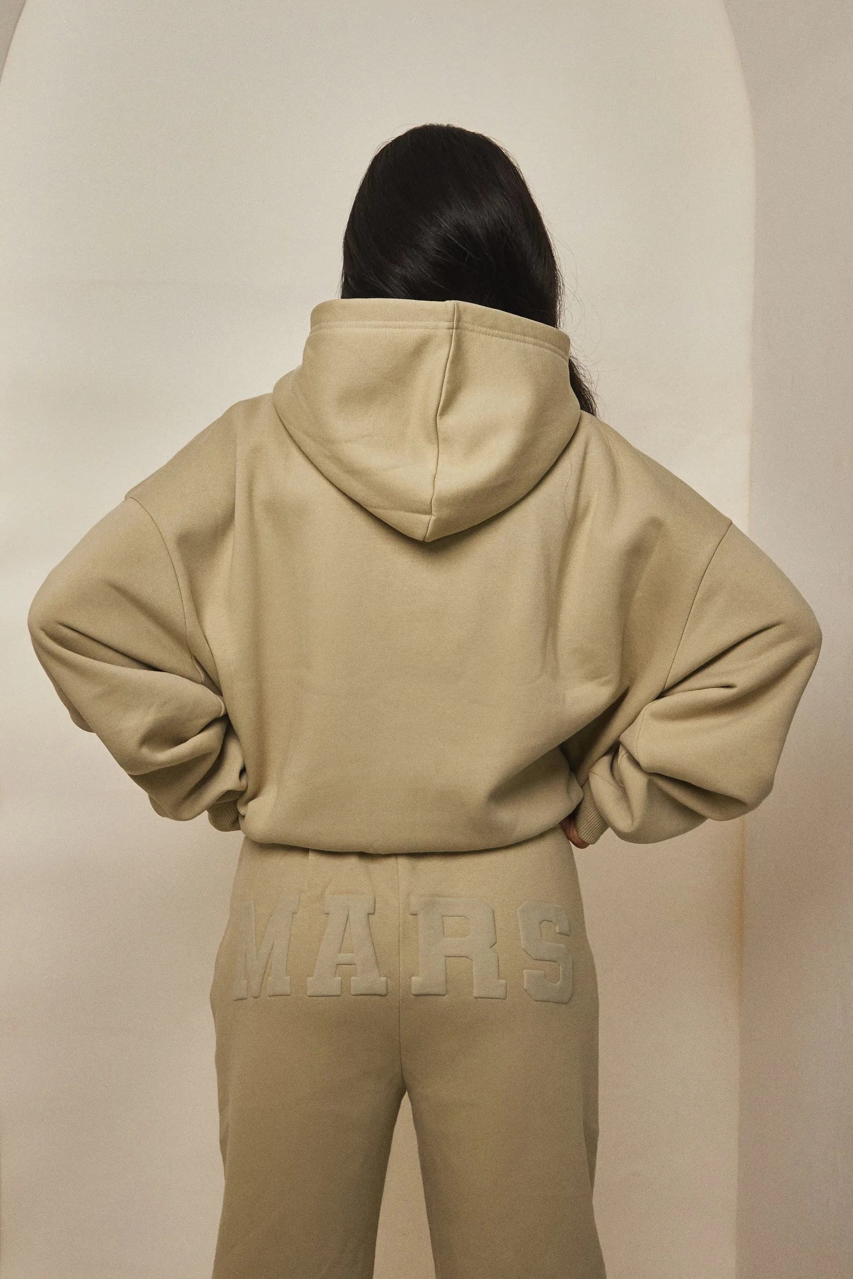 The Graphic Varsity Zip Jacket - Stone