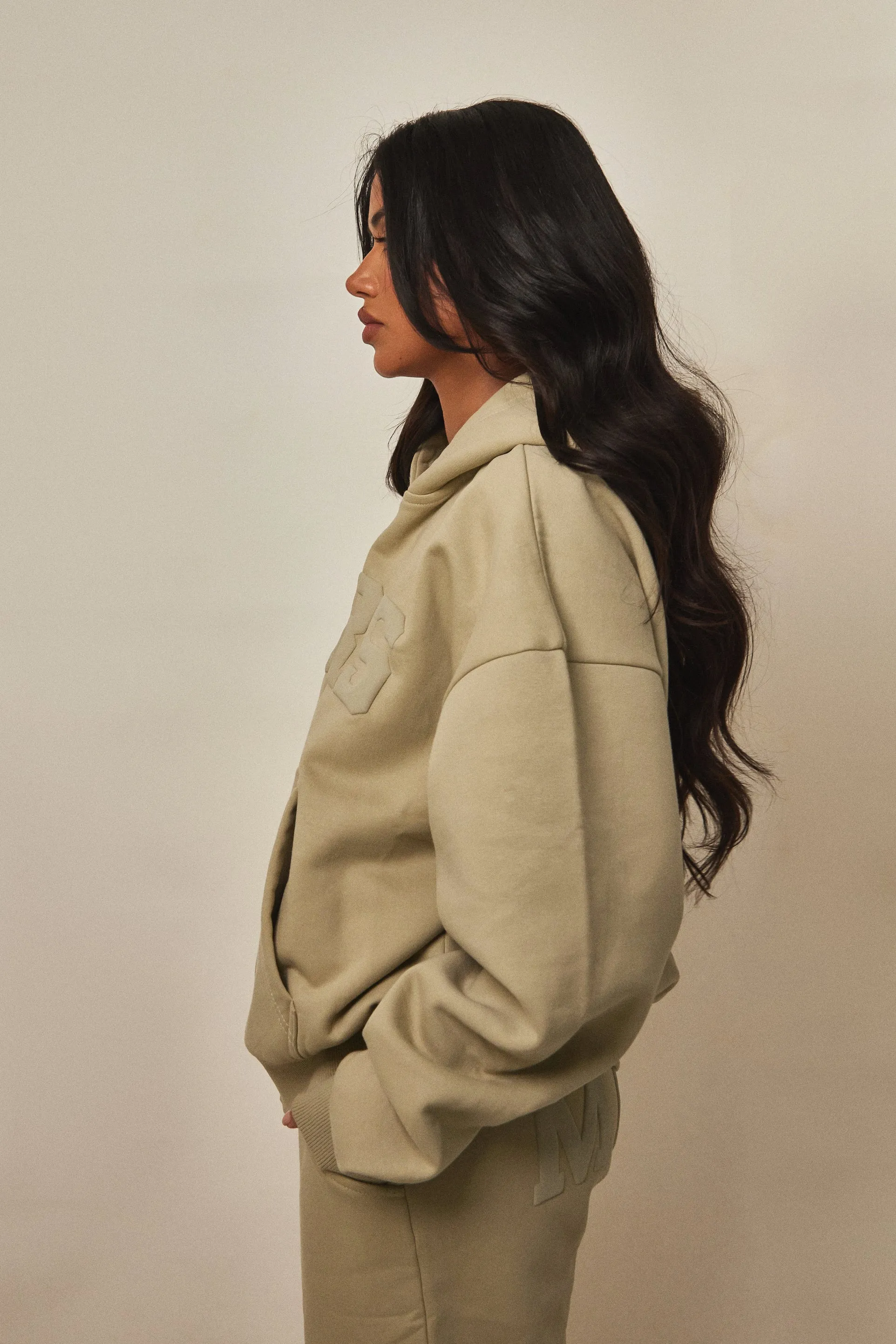 The Graphic Varsity Zip Jacket - Stone