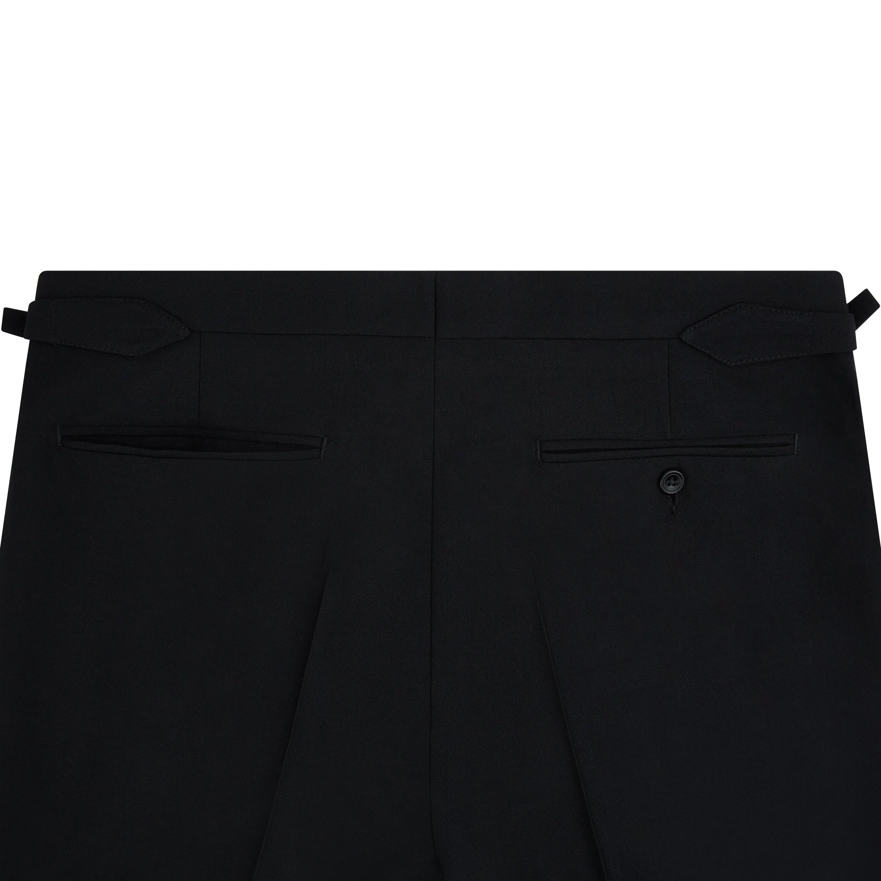 Twaine Flat Front Black Dress Trouser