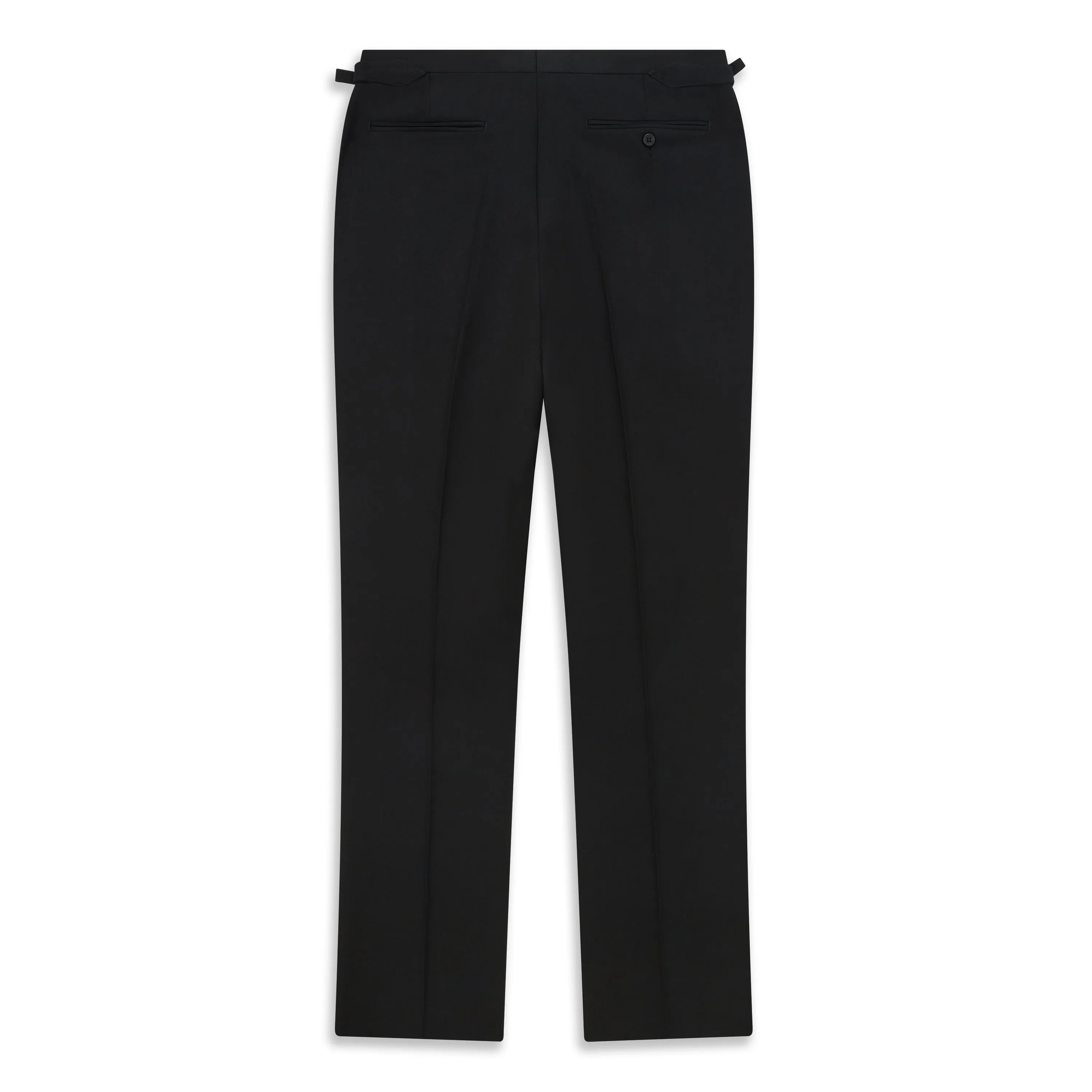 Twaine Flat Front Black Dress Trouser