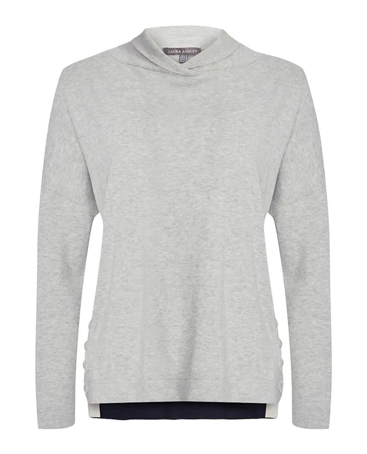 Twist Neck Knit Sweater