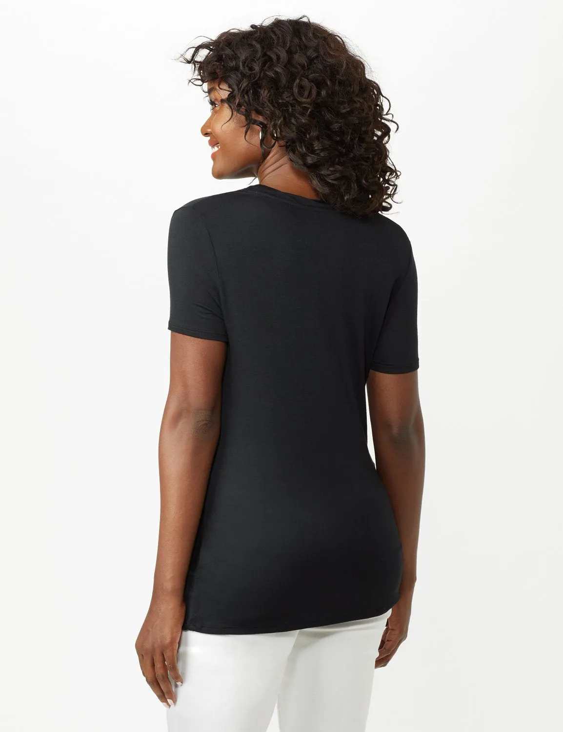 Twist Neck Side Knot Tee