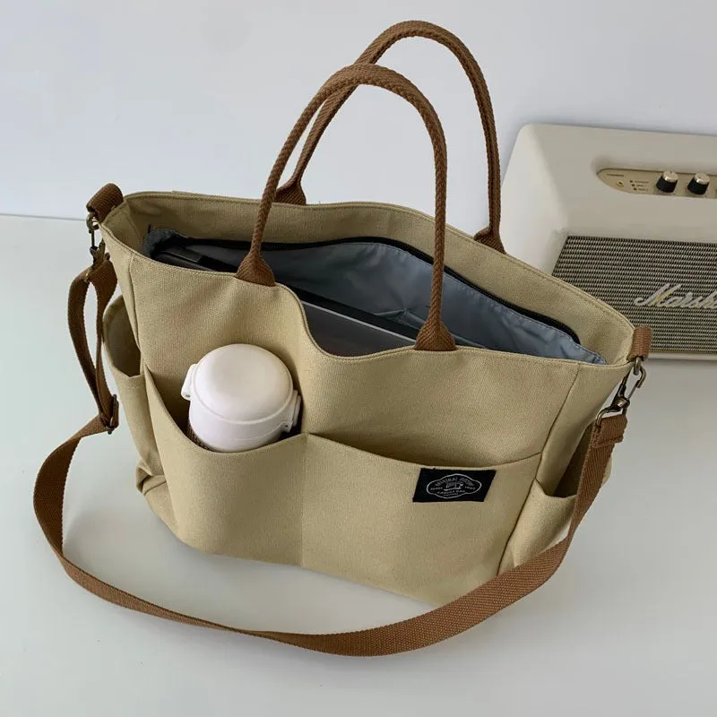 Women's Retro Large-Capacity Multi Pocket Shoulder Bags