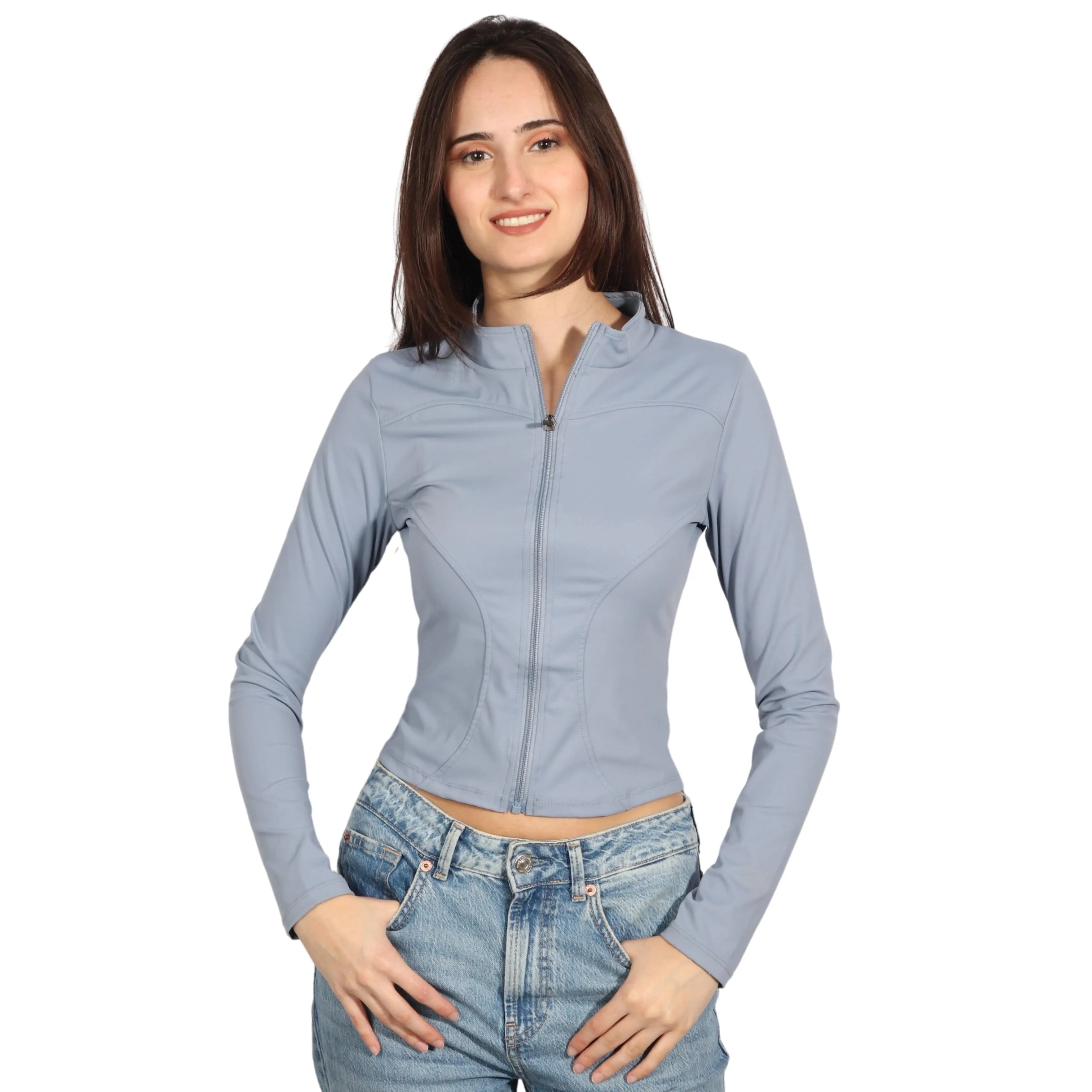 Workout Jacket Yoga Running Slim Fit Stretchy