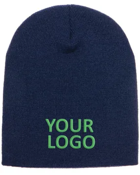 Yupoong Custom Knit Beanies, Navy